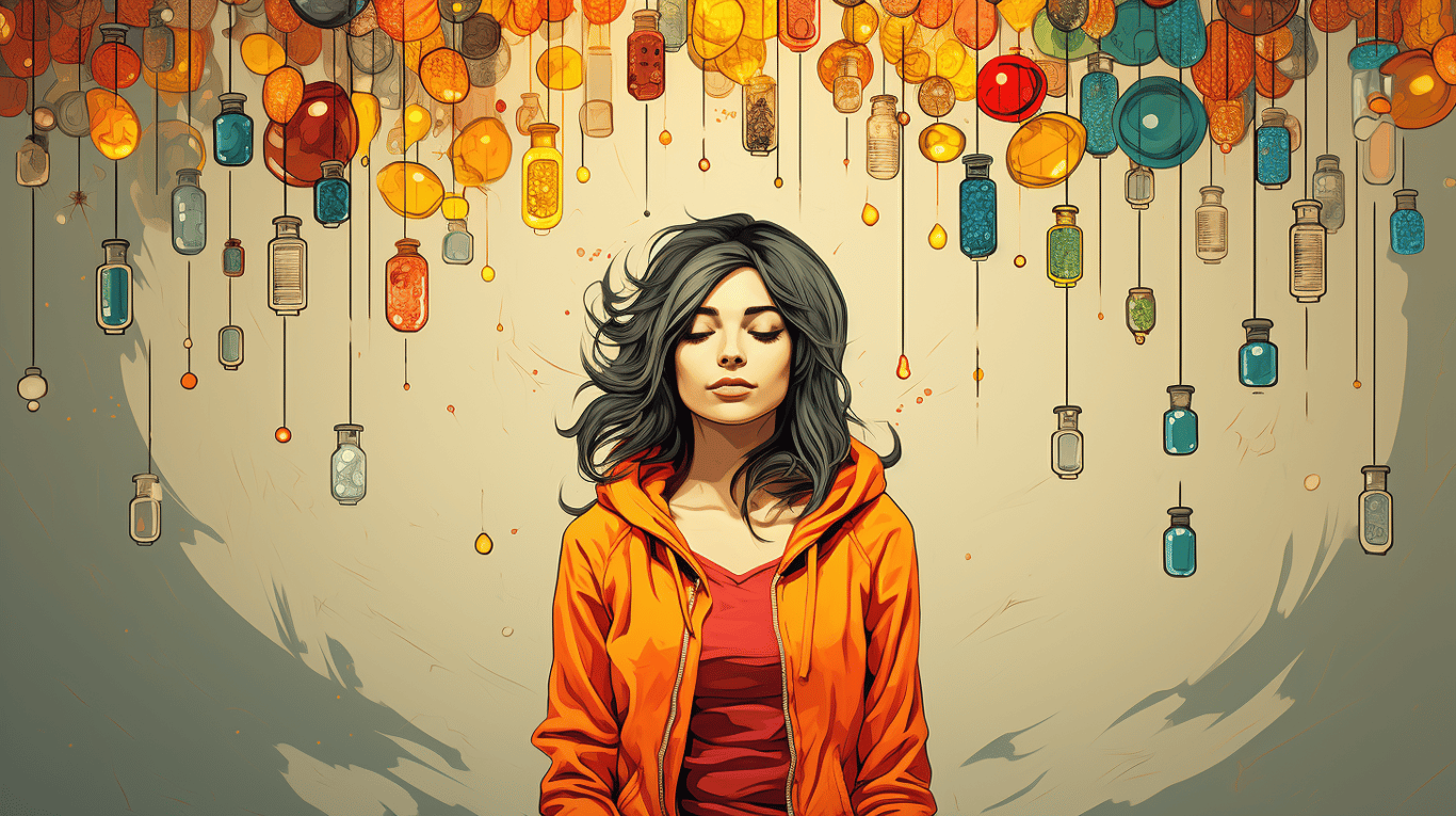 abstract image of a patient experiencing side effect