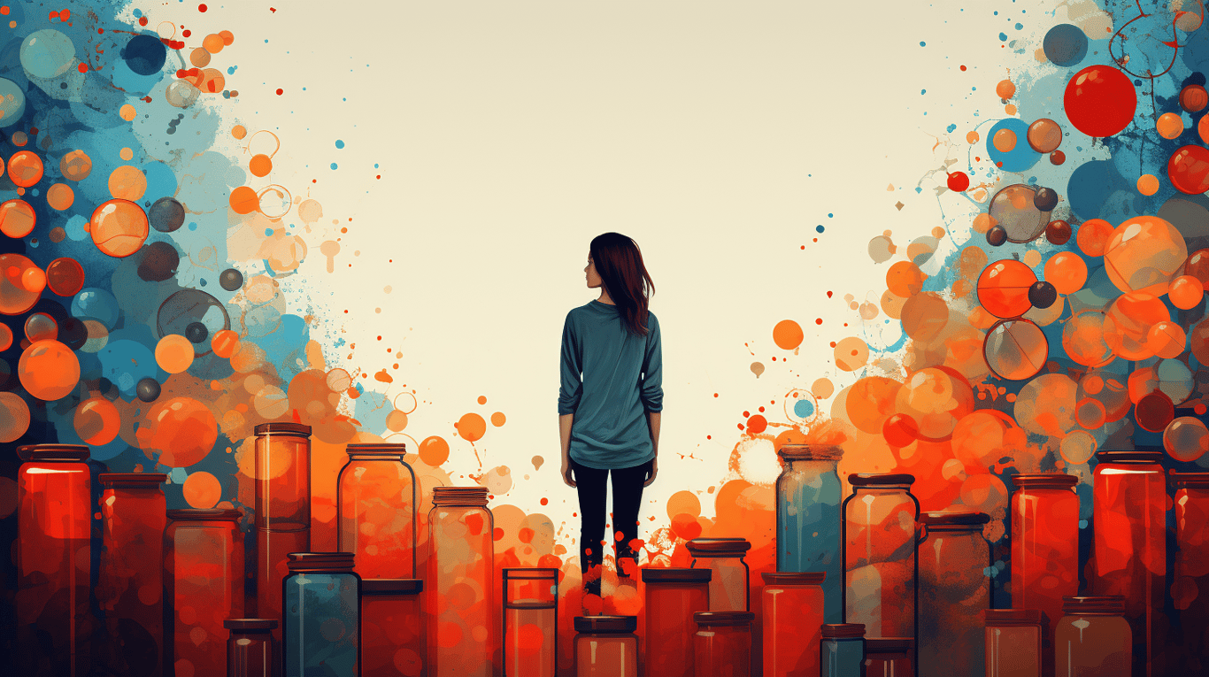 abstract image of a patient experiencing side effect