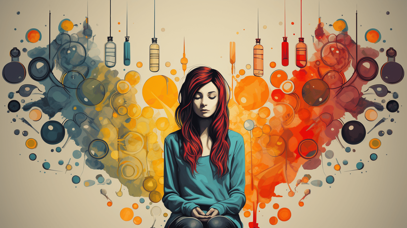 abstract image of a patient experiencing side effect