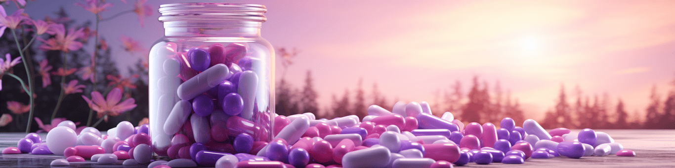 image of different drug pills on a surface