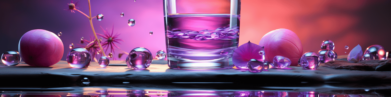 image of drug pills surrounding a glass of water symbolizing drug consumption