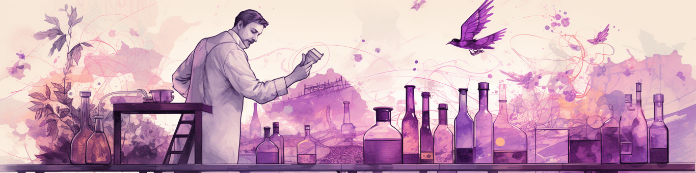 image of a doctor in a lab doing drug, clinical research