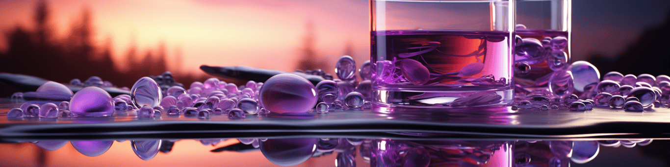 image of drug pills surrounding a glass of water symbolizing drug consumption