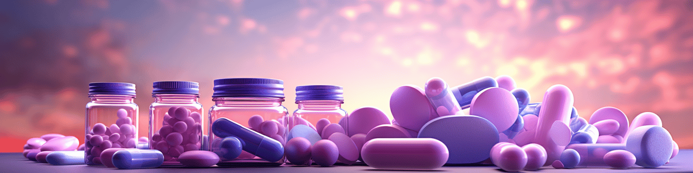 image of different drug pills on a surface
