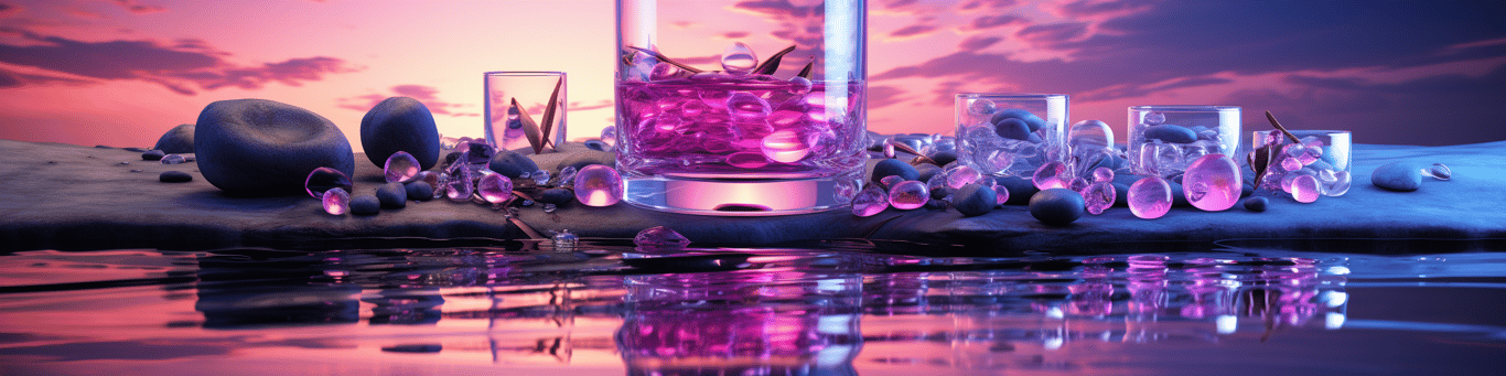 image of drug pills surrounding a glass of water symbolizing drug consumption