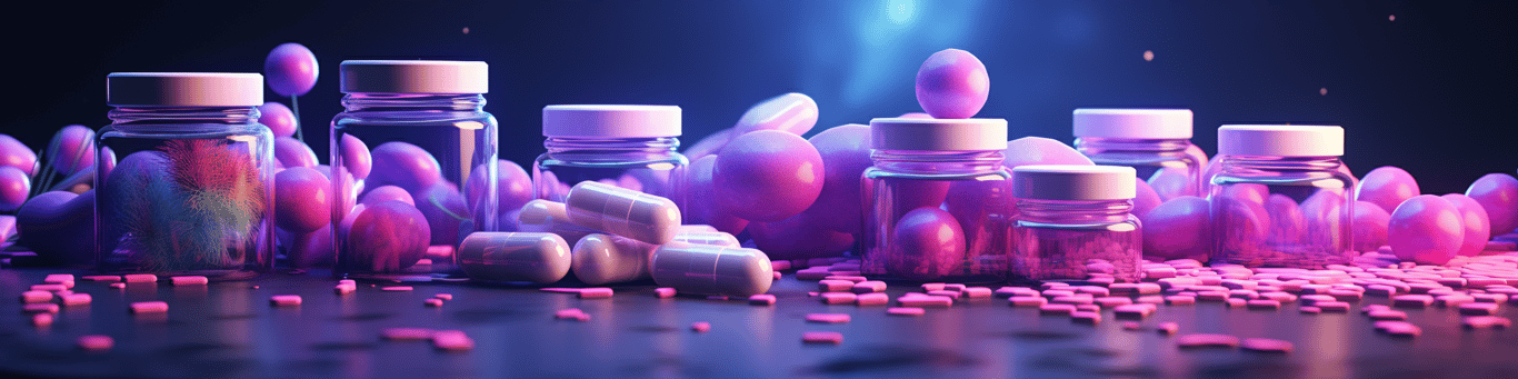 image of different drug pills on a surface
