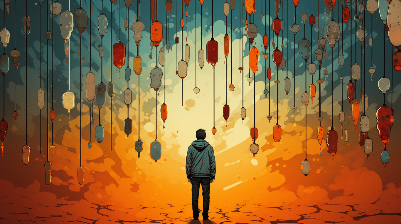 abstract image of a patient experiencing side effect