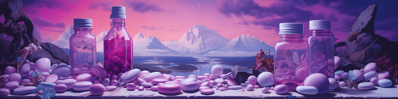 image of different drug pills on a surface