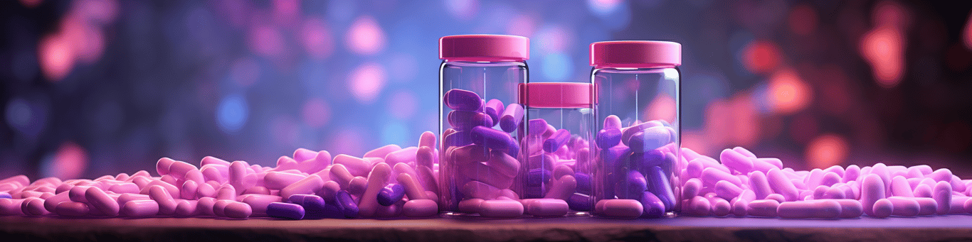 image of different drug pills on a surface