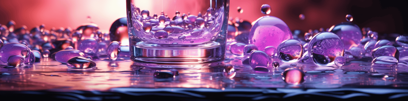 image of drug pills surrounding a glass of water symbolizing drug consumption