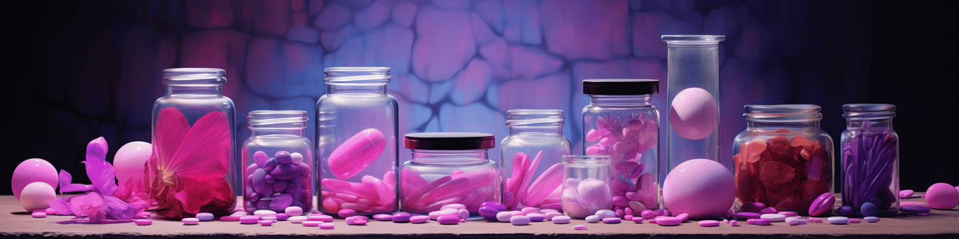 image of different drug pills on a surface