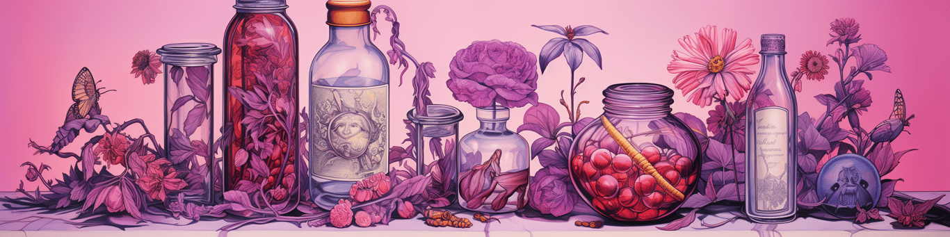 image of different drug pills on a surface