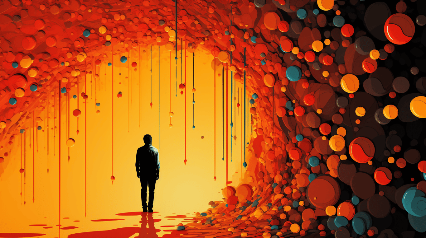 abstract image of a patient experiencing side effect