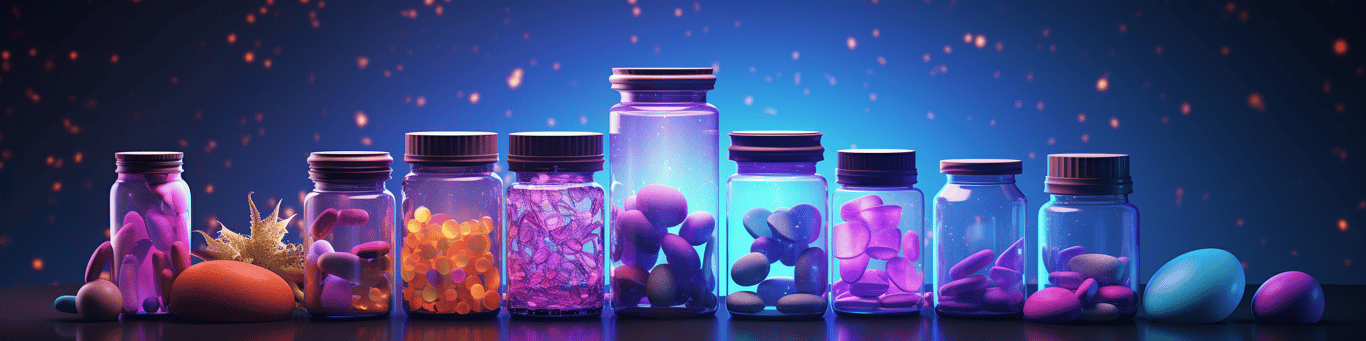 image of different drug pills on a surface
