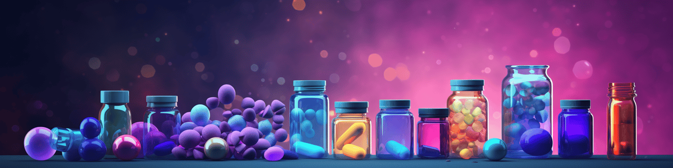 image of different drug pills on a surface