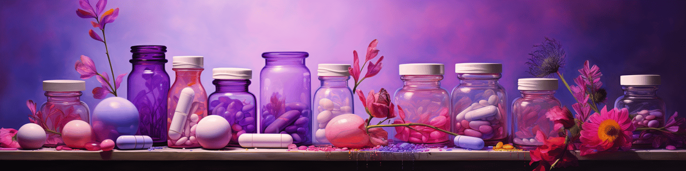 image of different drug pills on a surface