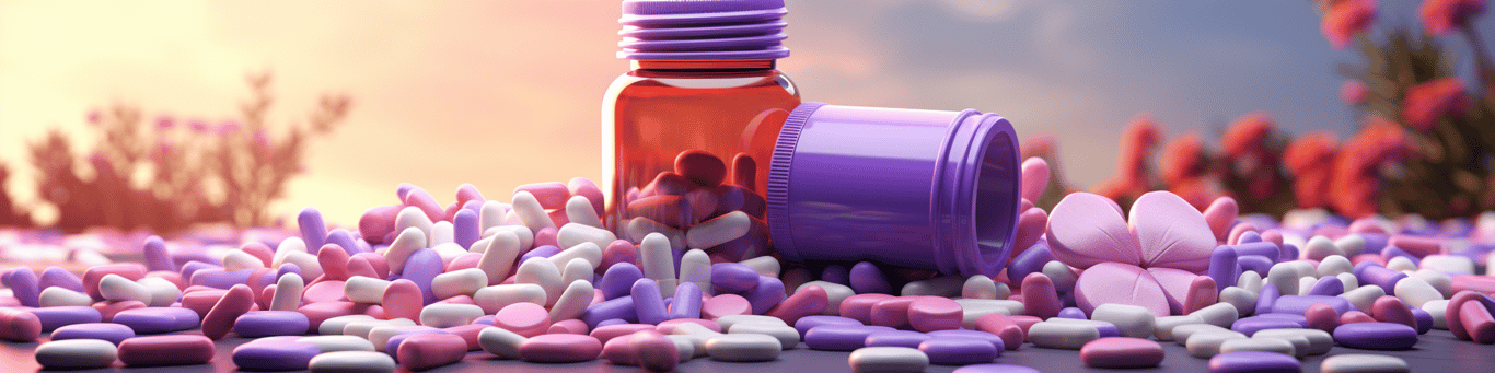 image of different drug pills on a surface