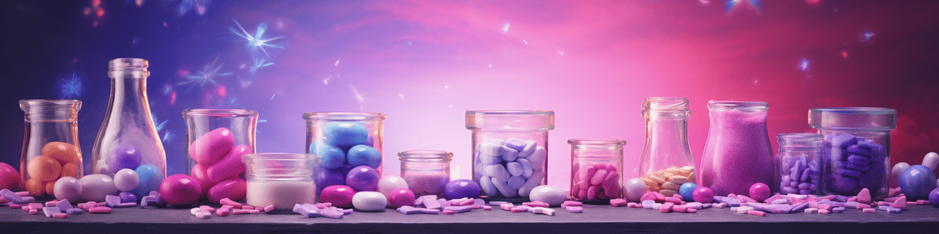 image of different drug pills on a surface