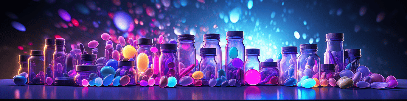 image of different drug pills on a surface