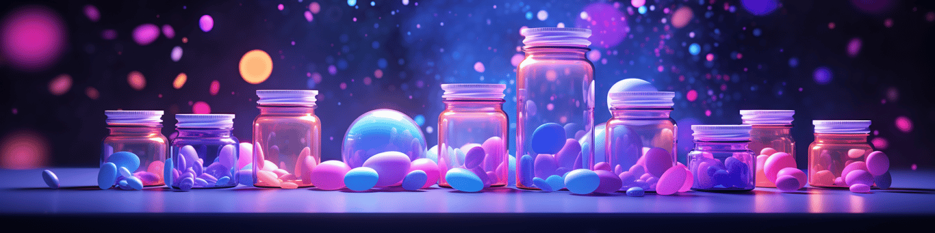 image of different drug pills on a surface