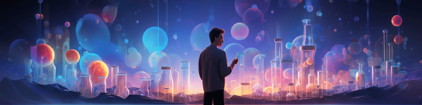 image of a doctor in a lab doing drug, clinical research