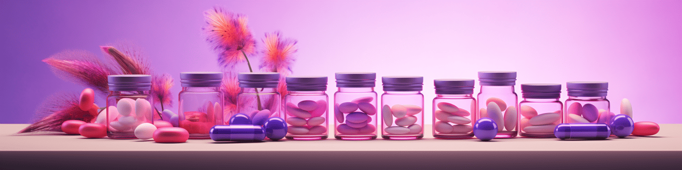 image of different drug pills on a surface