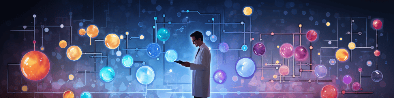 image of a doctor in a lab doing drug, clinical research