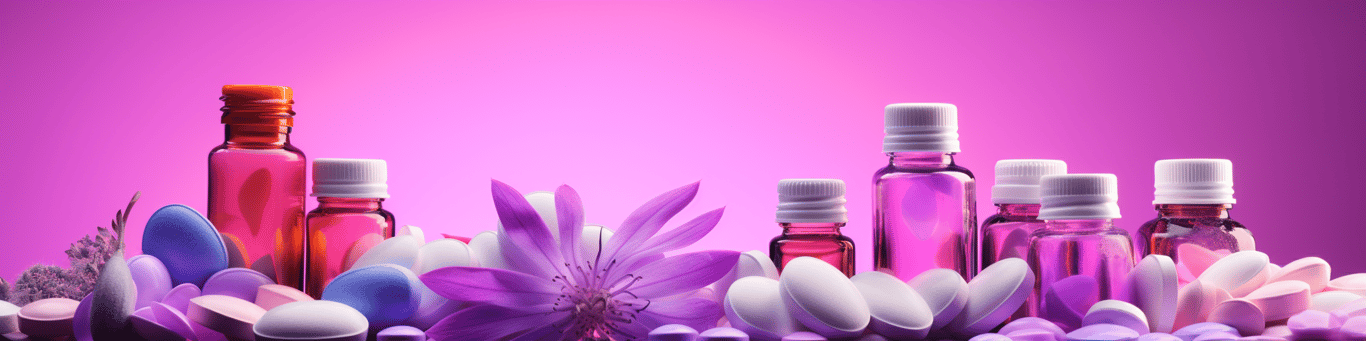 image of different drug pills on a surface