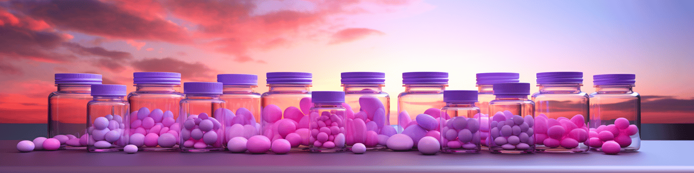 image of different drug pills on a surface