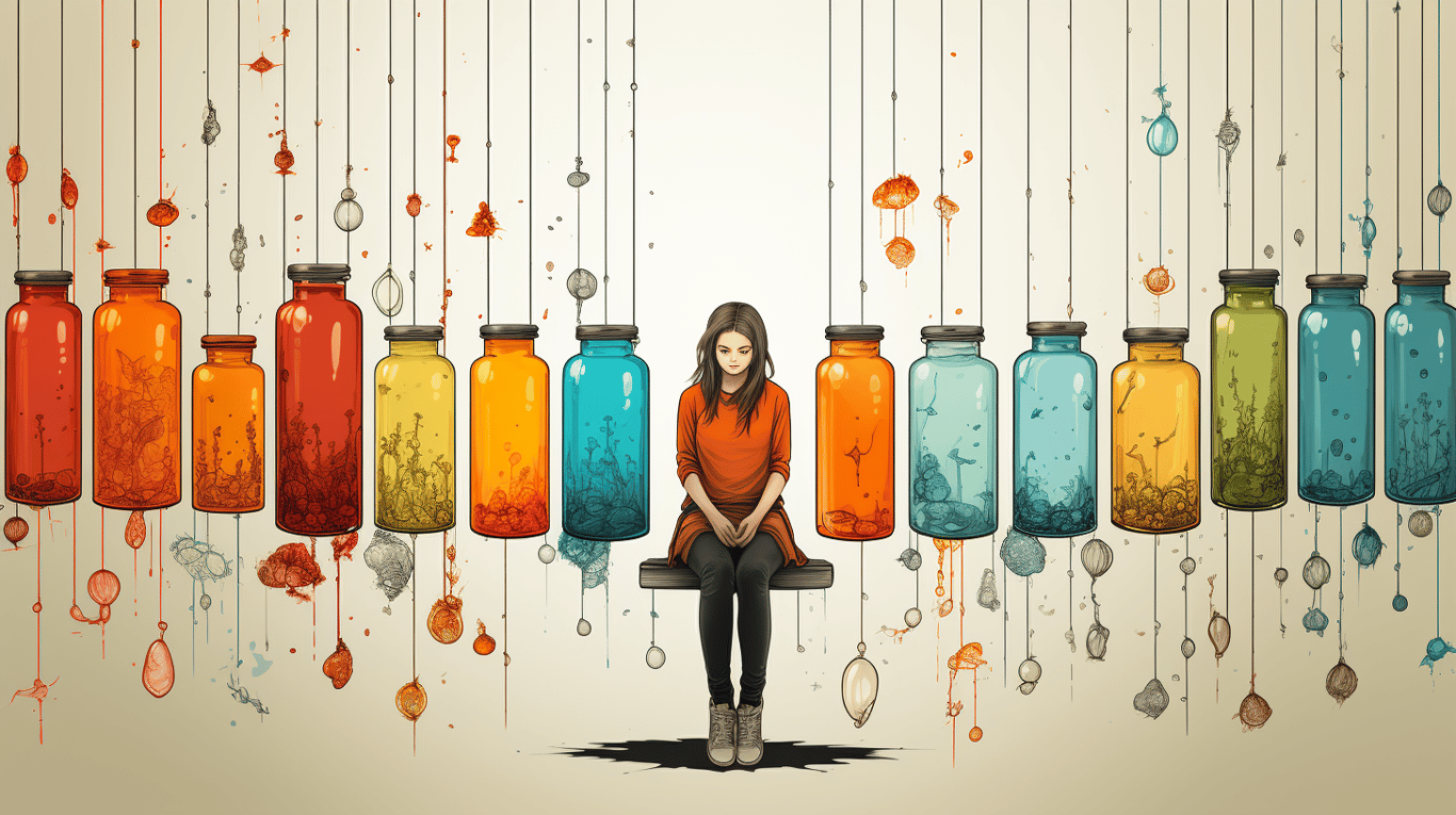 abstract image of a patient experiencing side effect