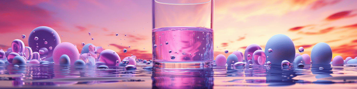 image of drug pills surrounding a glass of water symbolizing drug consumption