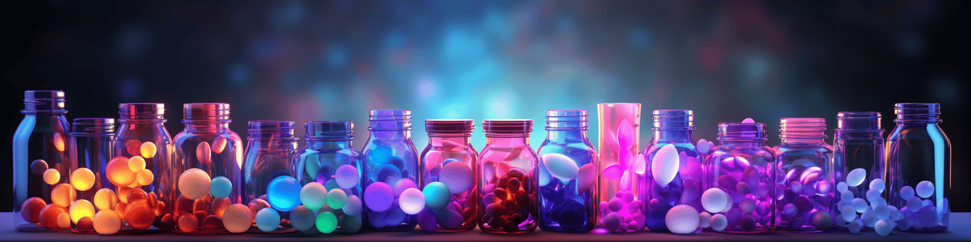 image of different drug pills on a surface