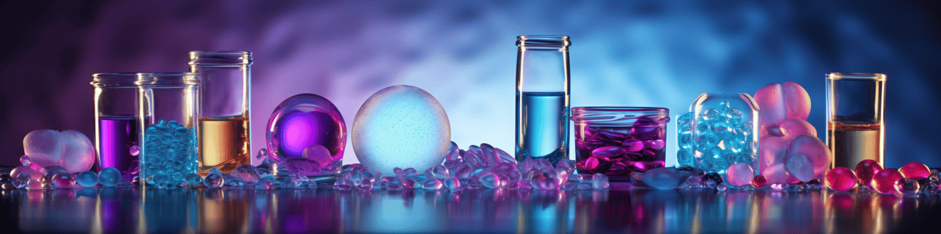image of drug pills surrounding a glass of water symbolizing drug consumption