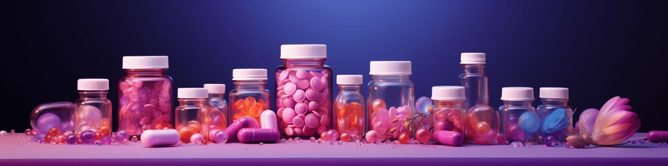 image of different drug pills on a surface