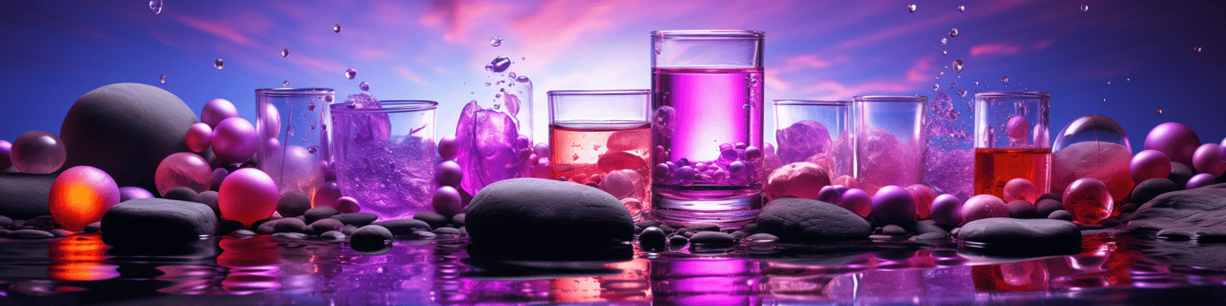 image of drug pills surrounding a glass of water symbolizing drug consumption
