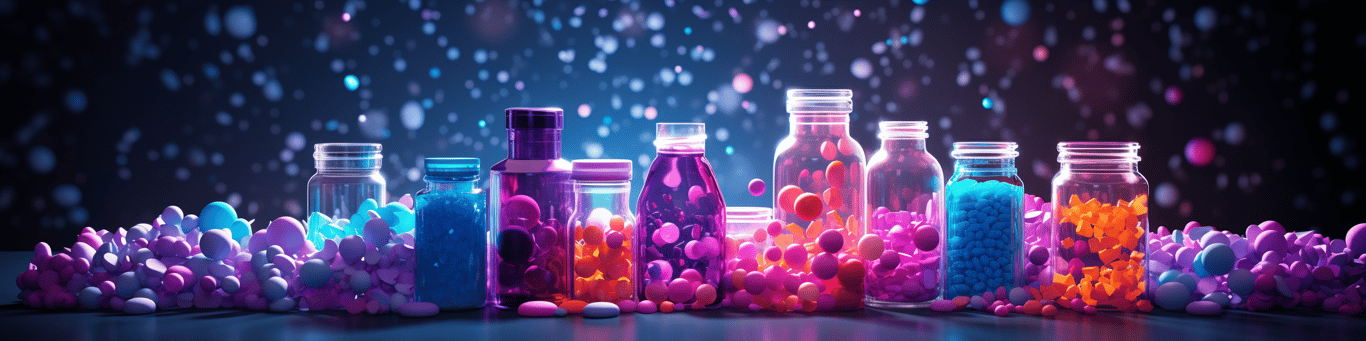 image of different drug pills on a surface