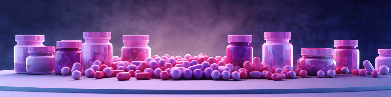 image of different drug pills on a surface