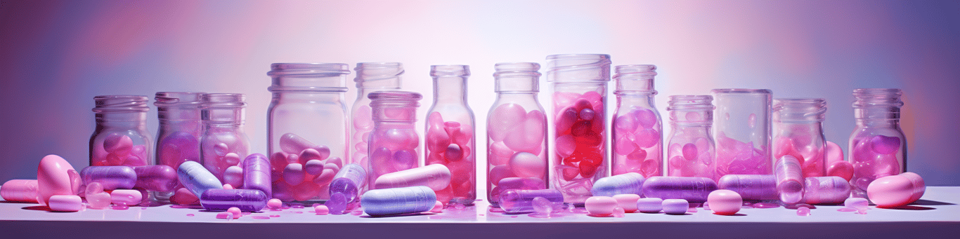 image of different drug pills on a surface