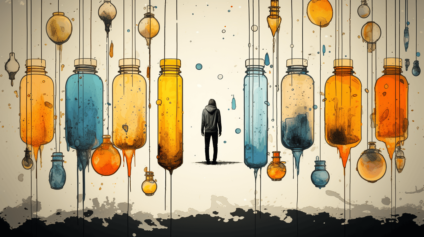 abstract image of a patient experiencing side effect