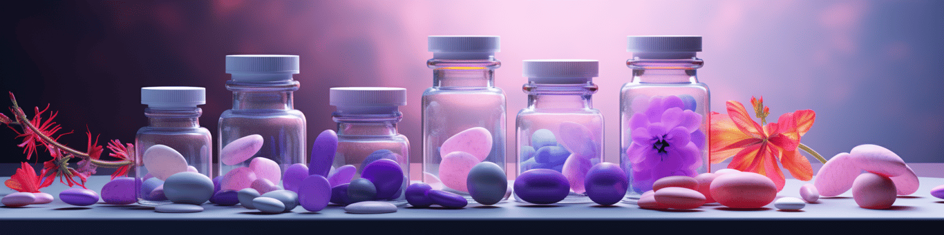 image of different drug pills on a surface