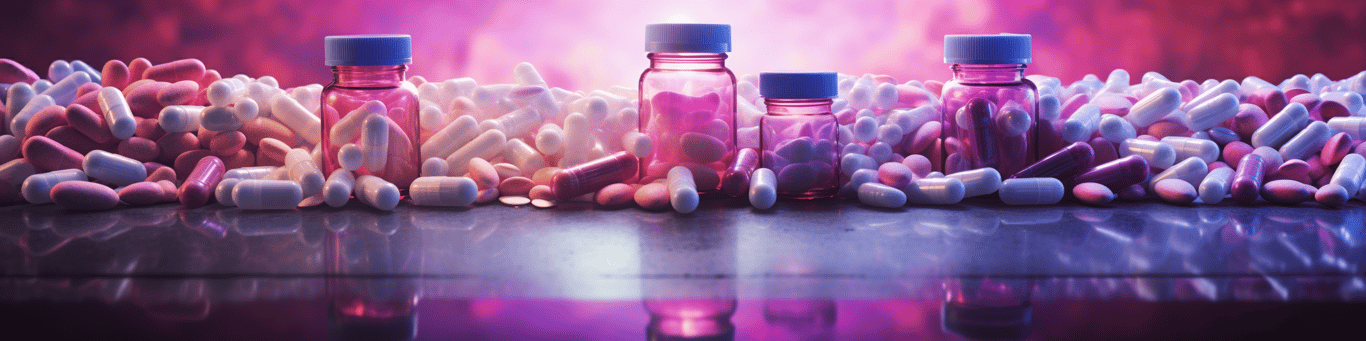 image of different drug pills on a surface