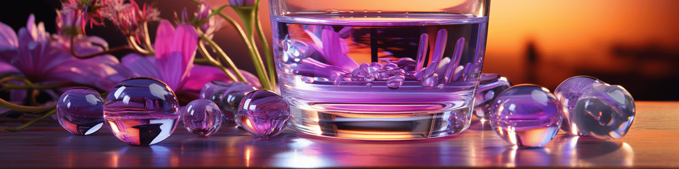image of drug pills surrounding a glass of water symbolizing drug consumption