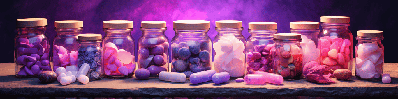 image of different drug pills on a surface