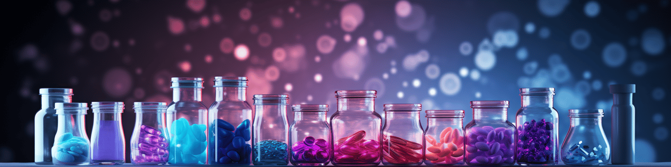 image of different drug pills on a surface