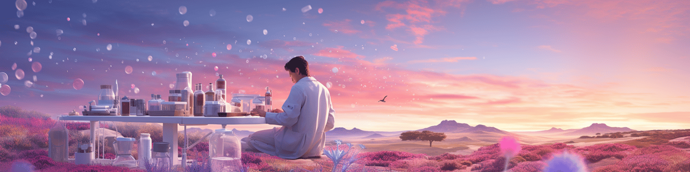 image of a doctor in a lab doing drug, clinical research