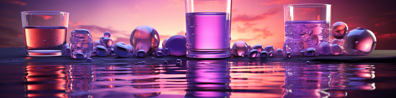 image of drug pills surrounding a glass of water symbolizing drug consumption