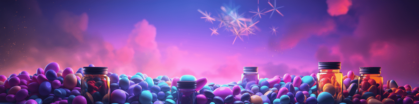 image of different drug pills on a surface