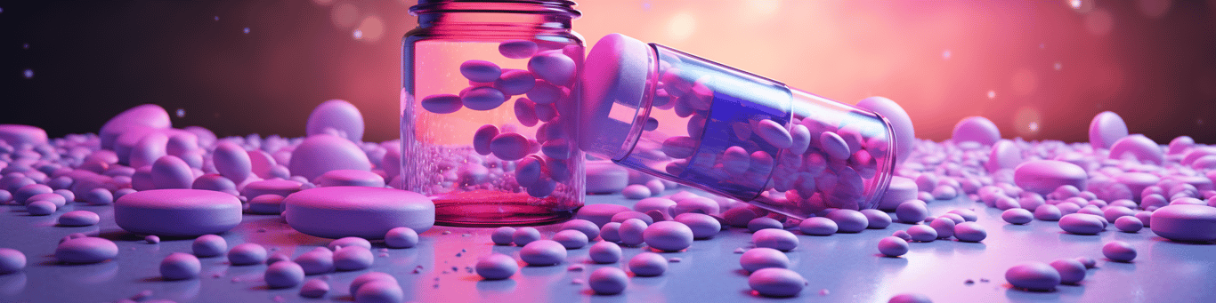 image of different drug pills on a surface