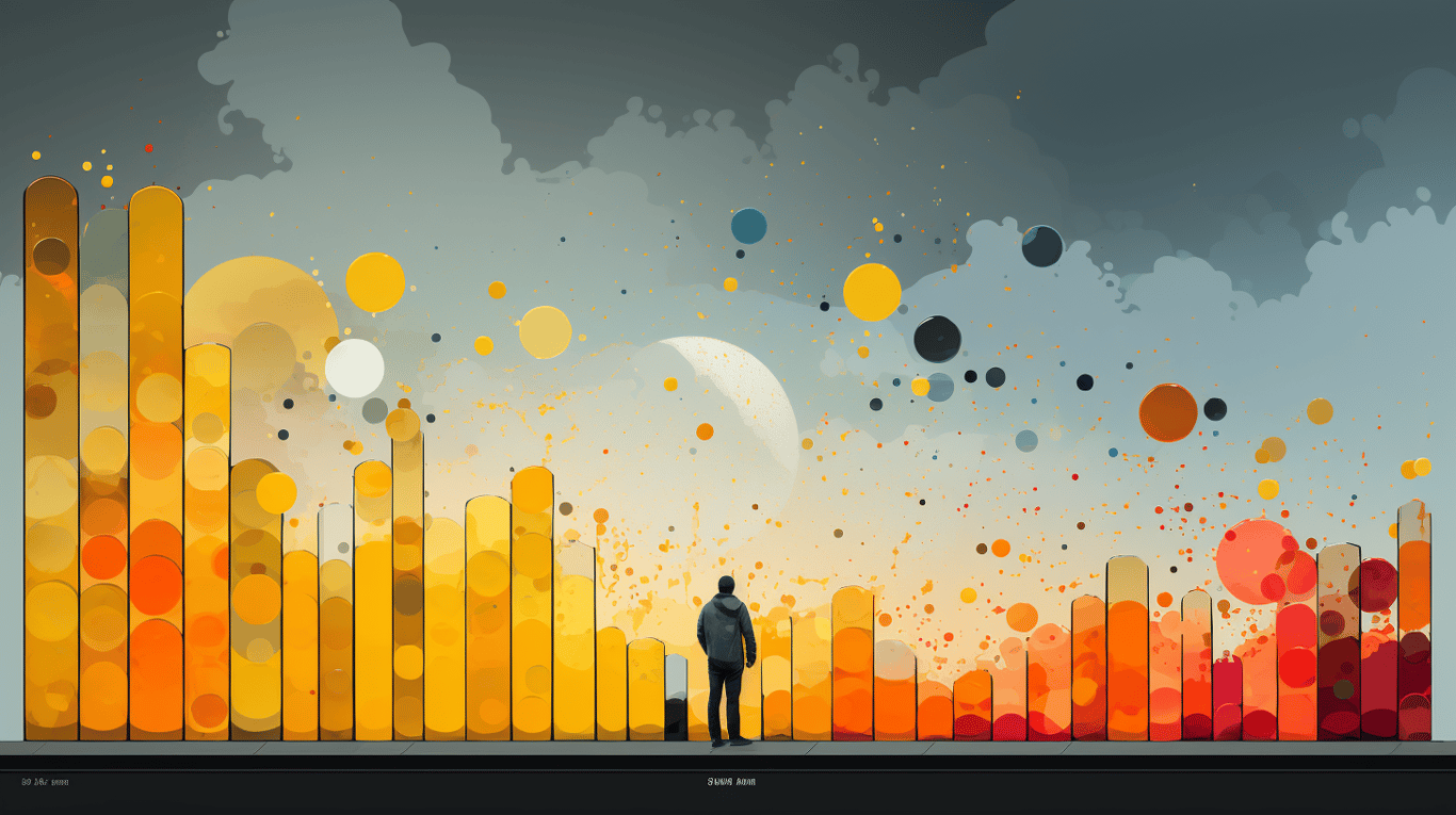 abstract image of a researcher studying a bottle of drug.