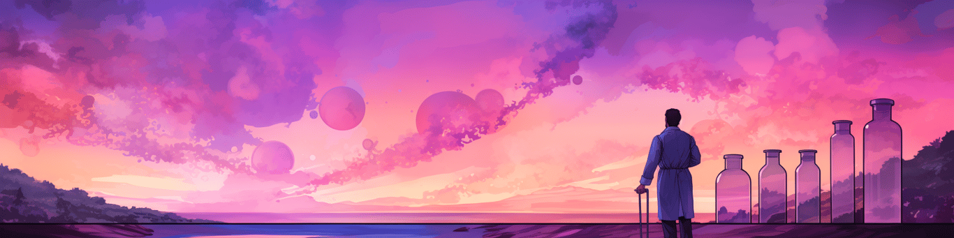 image of a doctor in a lab doing drug, clinical research